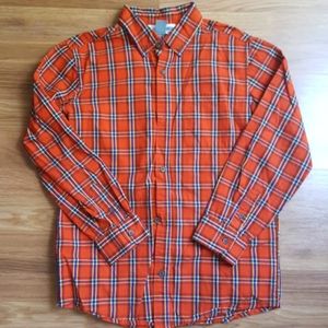 Old navy kids Classic long sleeve shirt red plaid